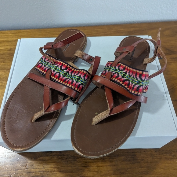 Faux Leather Sandals - Picture 1 of 5